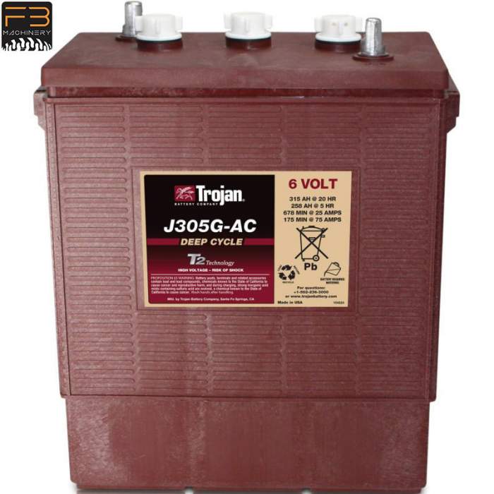 Torjan J305 G-AC 6 V battery